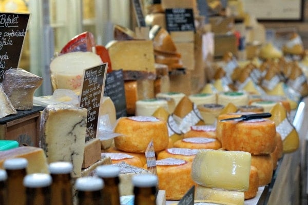 The Mercado de Abastos is one of the top things to see in Santiago de Compostela and home to plenty of delicious local products, like these cheeses!