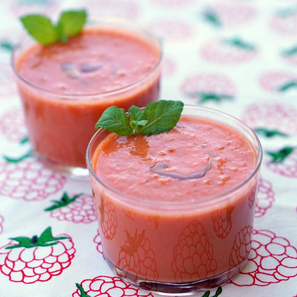 Watermelon mint gazpacho recipe