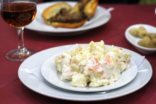 Try the famous ensaladilla rusa at Puesto 43, also one of the best places to eat seafood in Granada.