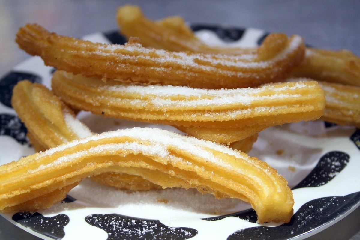 The best churros in Valencia are what you make of them, be it covered in sugar like these or dipped in chocolate or coffee!