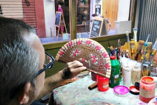 The beautiful fans at Abanicos Vibenca make one-of-a-kind souvenirs from Valencia. 