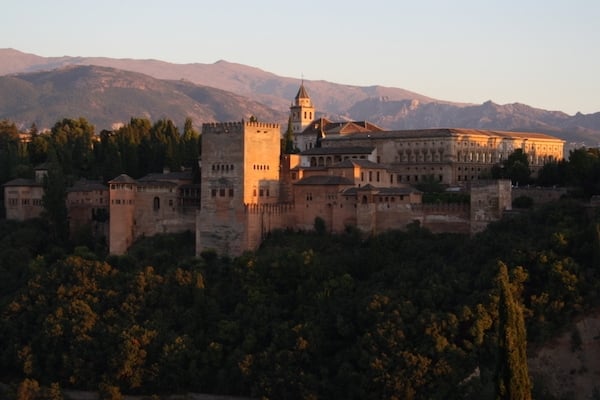 The terrace at Huerto de Juan Ranas is one of the best places to catch the sunset in Granada.