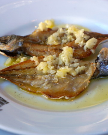 Delicious "carapau" in Nazaré; traditional Portuguese food