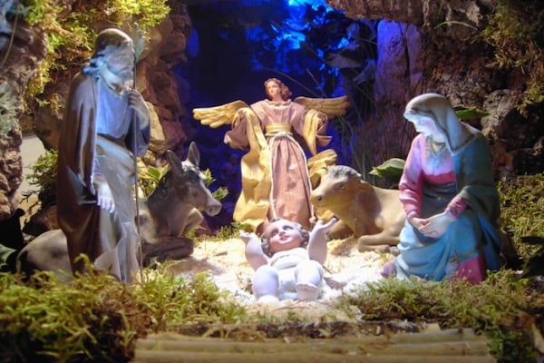 Christmas and New Year's Day in Santiago is the right time to visit traditional nativity scenes like this one! Many are in beautiful old churches too!
