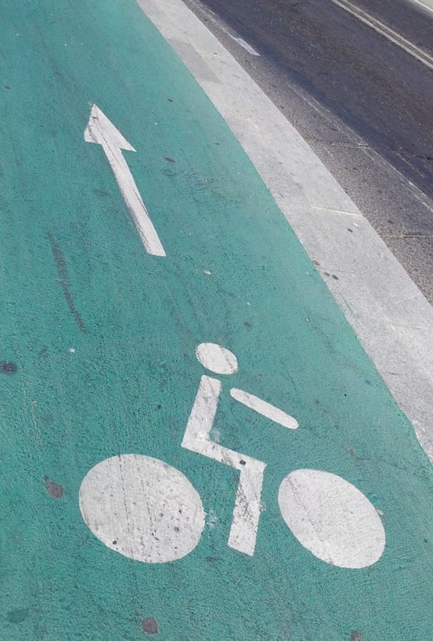 Renting bikes in Granada is super easy! Once you hit the road, be sure to stay in the bike lane!