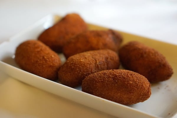 self guided tapas tour Seville - croquettes from Casa Ricardo