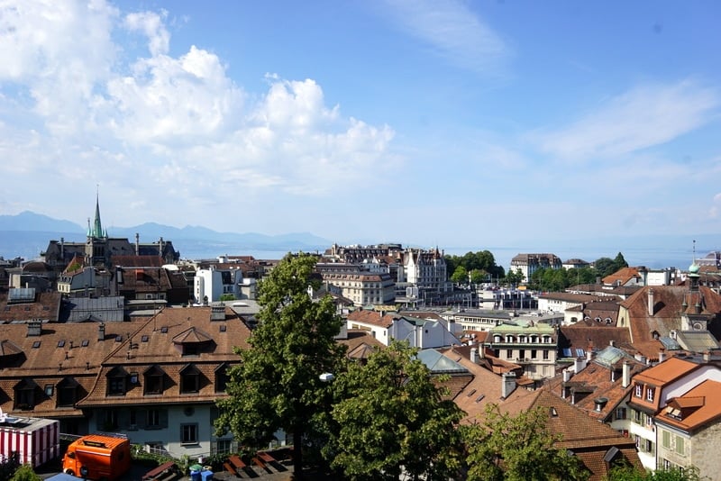 Gorgeous Lausanne and the Alps in the background