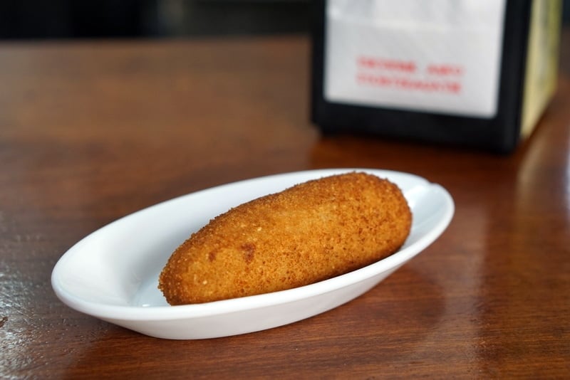 Mussel croquette at Bar Ricardo: one of the best pintxos bars in Gros San Sebastian