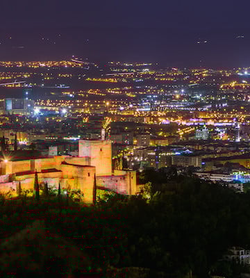 Some of the best views of Granada—like this one from San Miguel Alto—look even better at night!