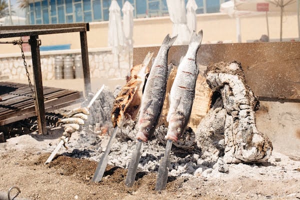 Espetos , Grilled Fish in Malagueta Beach, Malaga, Andalusia