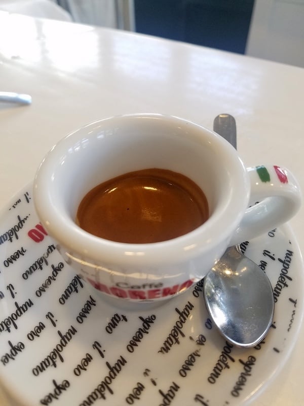 A tiny espresso in Naples