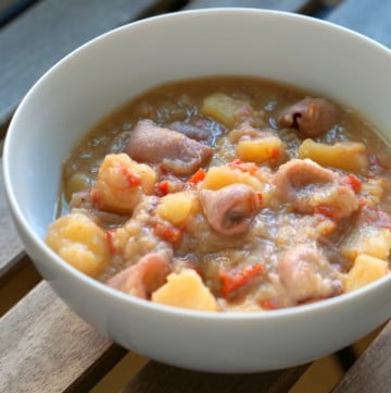 Traditional Spanish squid and potato stew recipe