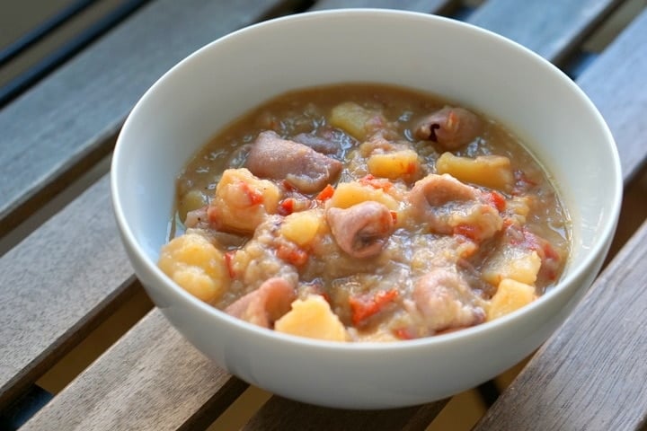 Traditional Spanish squid and potato stew recipe