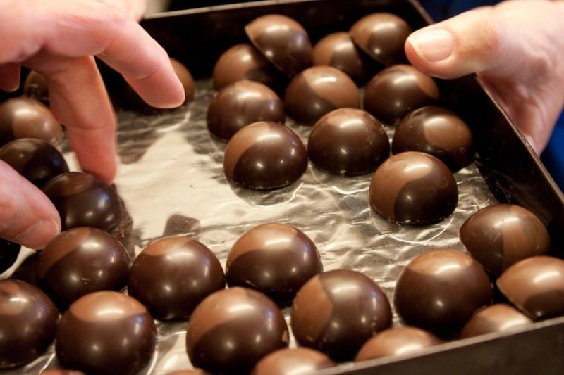 Chocolate shops in Paris.