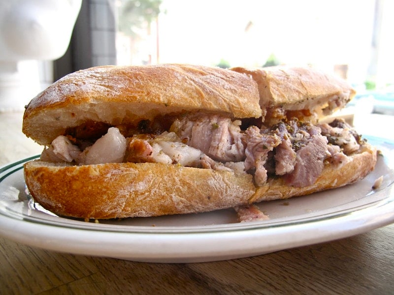 porchetta sandwich - must try foods in Rome