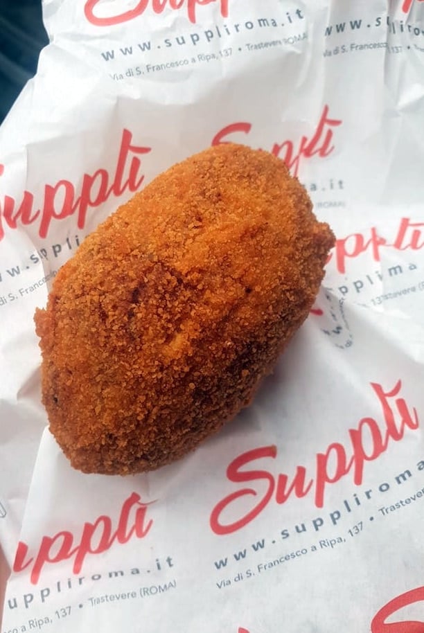 Must try foods in Rome - suppli 