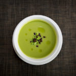 Pea and Mint soup recipe with crispy ham
