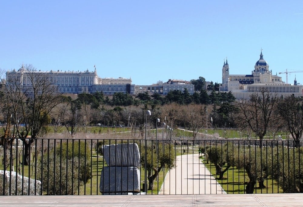 The mirador in Huerta de la Partida offers stunning views during your walking tour of Madrid. 