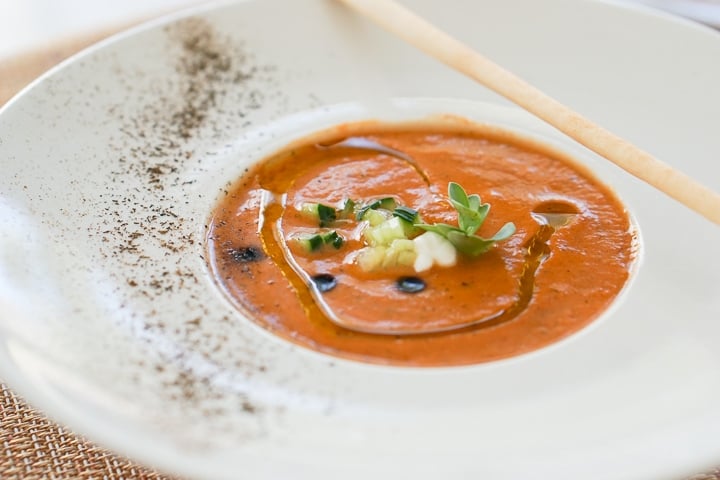 Roasted vegetable gazpacho recipe