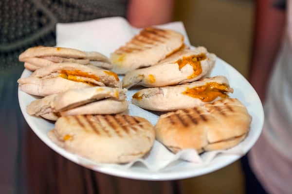 self guided tapas tour Seville - montadito sandwiches