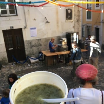 Caldo verde is a classic dish to enjoy during Santo António in Lisbon, pictured.