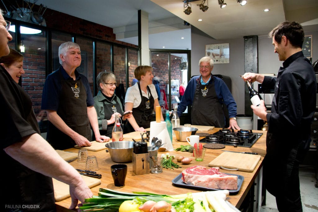 Cooking class in Paris.