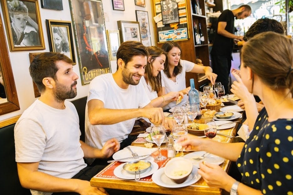 food at a traditional paris bistro