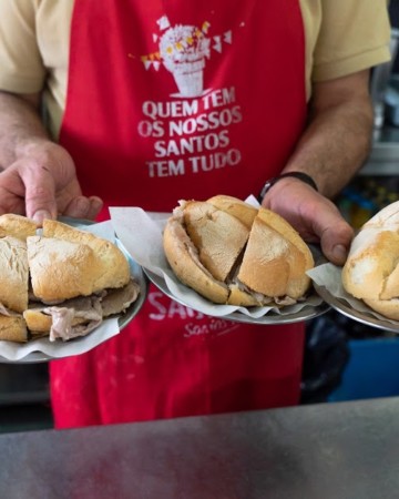 bifana sandwiches being served in Lisbon.