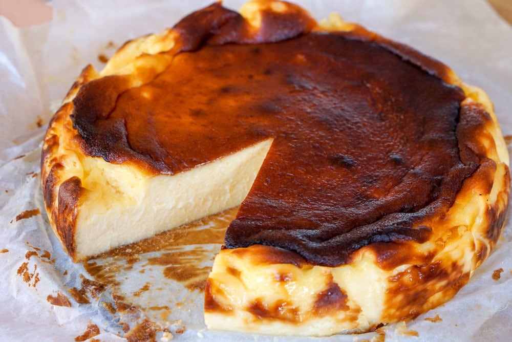 Burnt Basque cheesecake in the style of La Viña