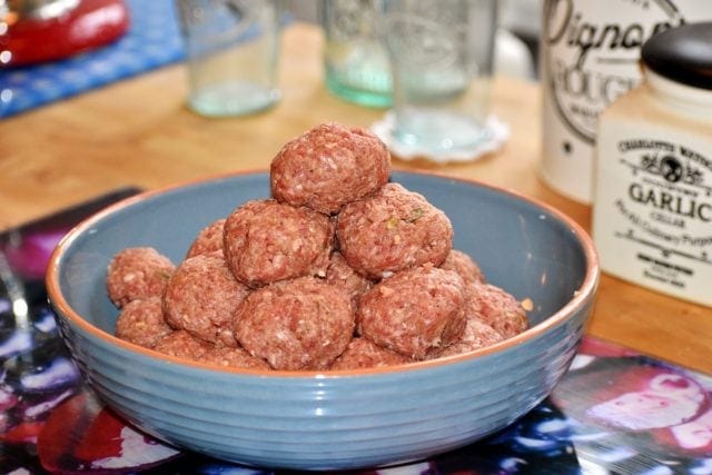 Spanish meatballs recipe with minced pork and chorizo