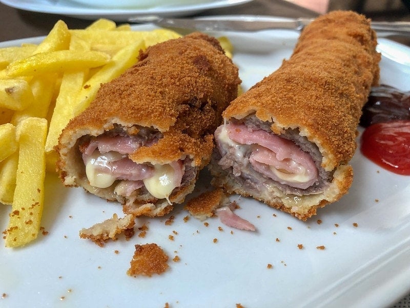 Flamenquín pork roll in Cordoba Spain
