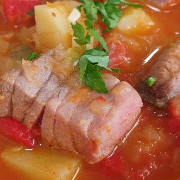 Marmitako a Basque tuna stew.