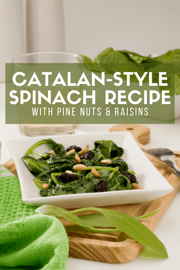 Spinach with pine nuts and raisins is one of the most typical recipes from Catalonia in northeastern Spain. Veggies are the star of the show in this easy, healthy dish—try it as a side or make it the star of your meal!