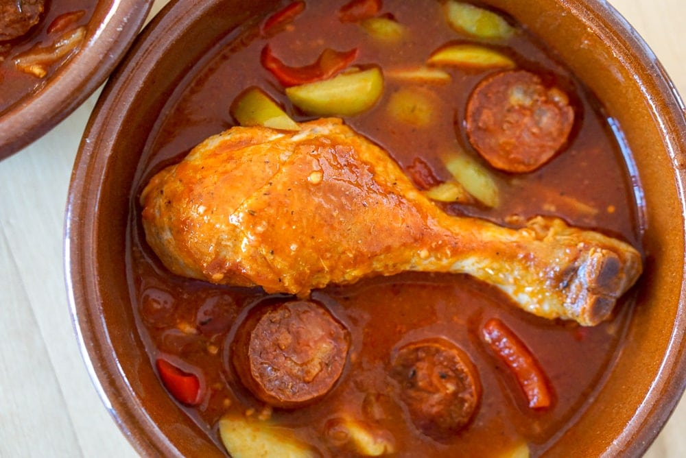 Easy Spanish Chicken And Chorizo Stew Recipe Spanish Sabores