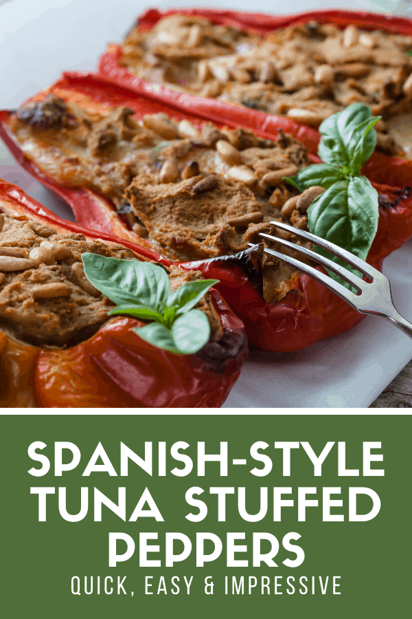 Need an easy and impressive typical Spanish recipe for a tapas party? You can't go wrong with these tuna stuffed piquillo peppers! They're quite healthy, with a good dose of veggies and seafood, and make the perfect appetizer or tapa when cooking for a crowd. The secret here is using excellent quality canned tuna, which is one of Spain's best-kept secrets when it comes to gourmet products!