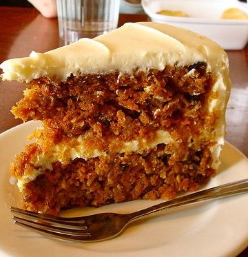Mom's delicious carrot cake.
