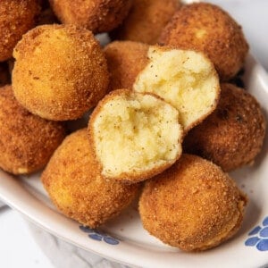 plate of potato croquettes.