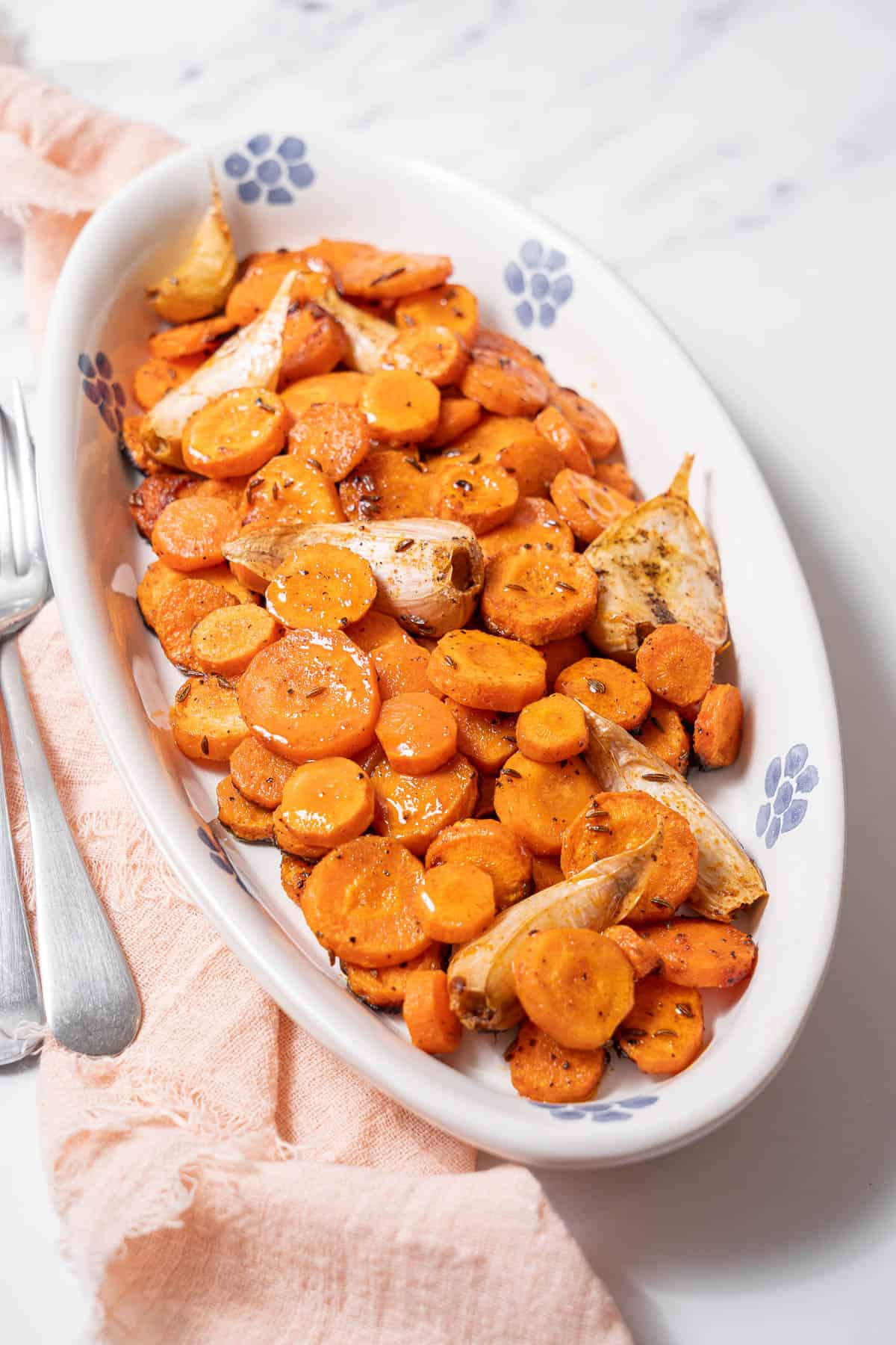 plate of Spanish roasted carrots.